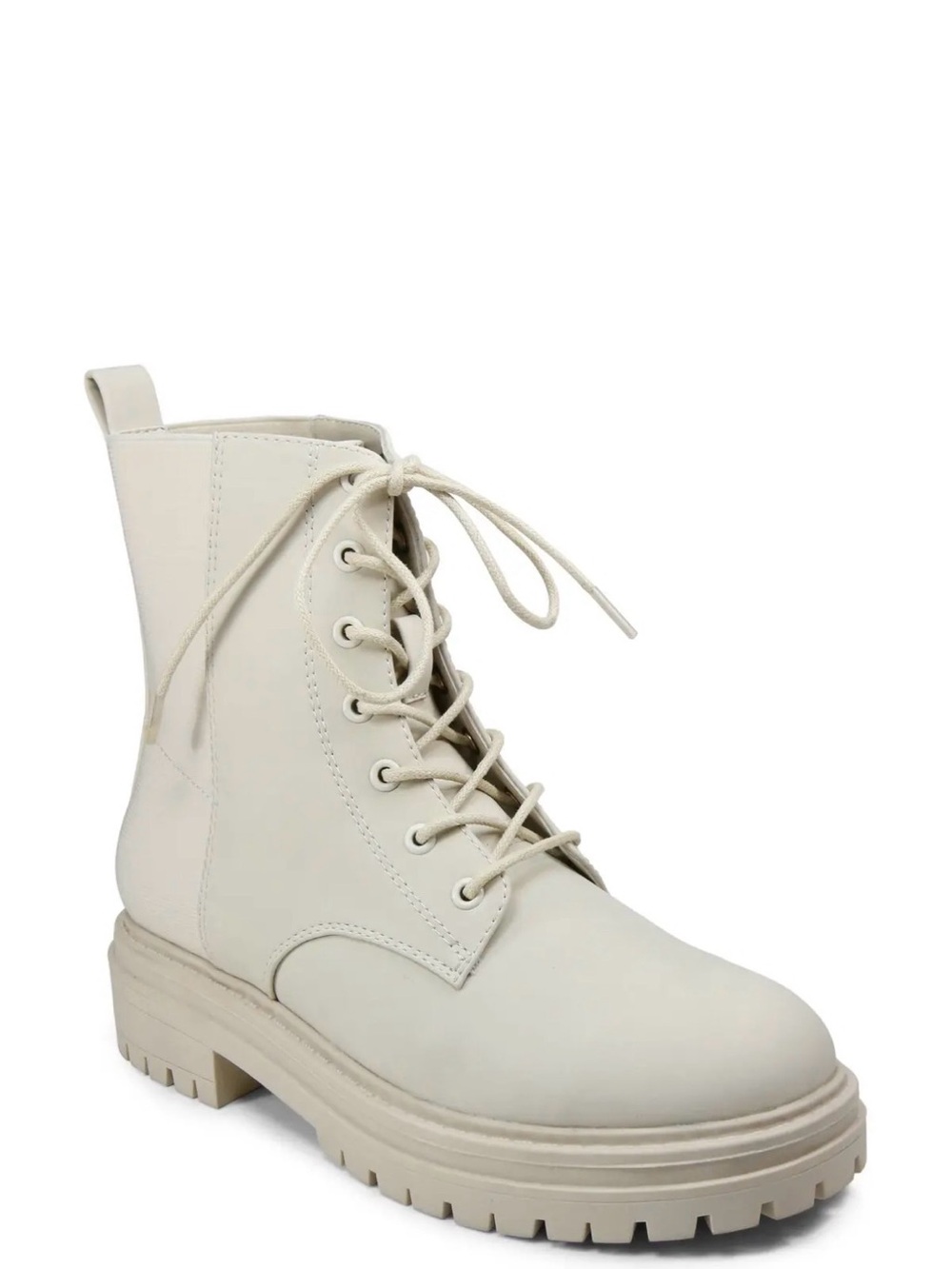 BOG Collective Women's Lace-Up Cream Combat Boots